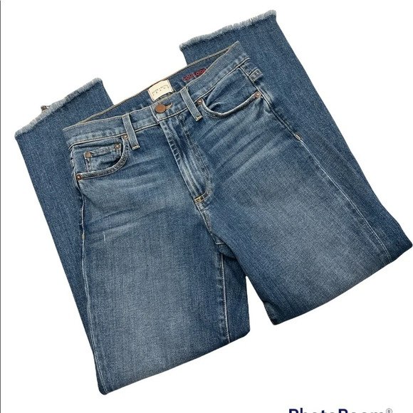 ALICE + OLIVIA Twisted Seam Step-Hem Cropped Jeans Amazing High Rise size 24 - Picture 6 of 16